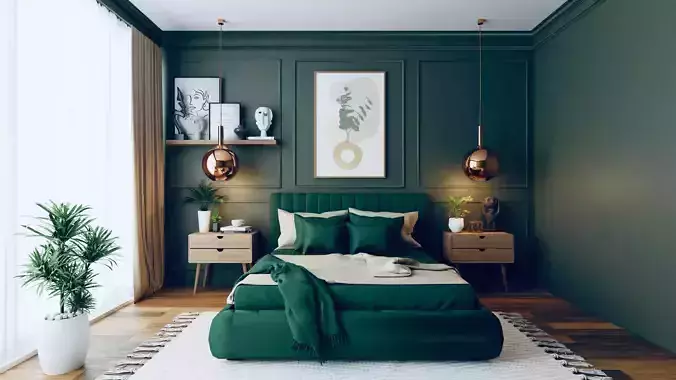Bedroom I  Interior I Design I 3D Model I 3D Render