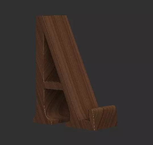 Mobile phone holder letter A Free 3D print model