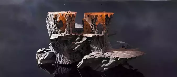 Isle of Dante Mound Mountain 3D model
