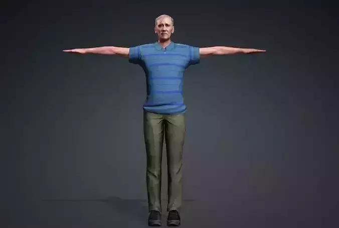 Old Man Rigged Animated