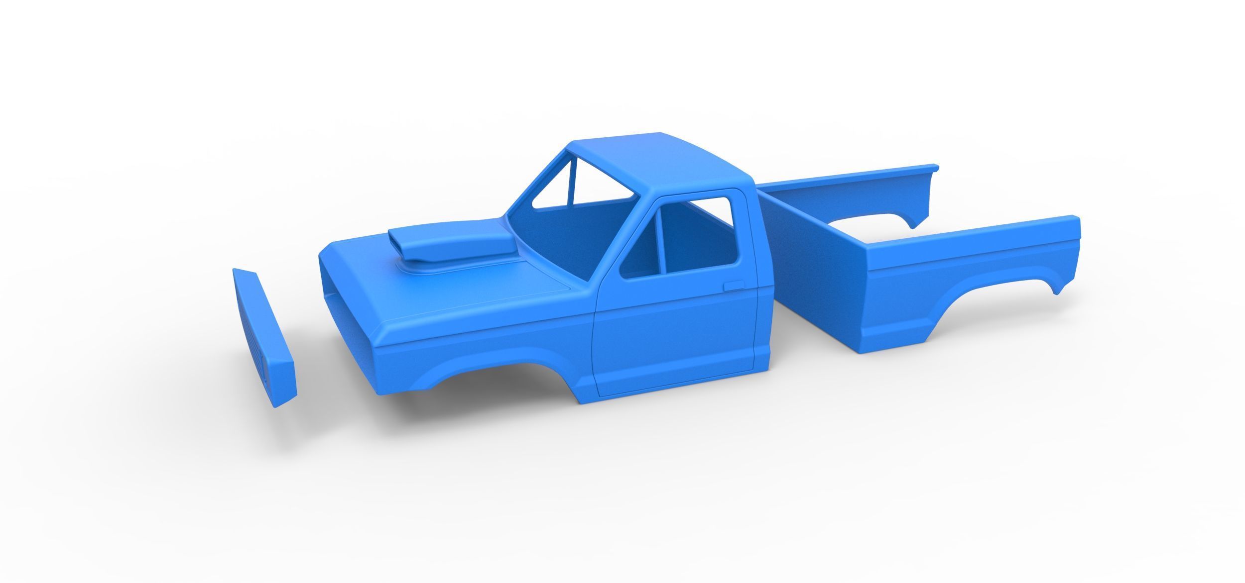 Shell of Mud dragster 4wd Version 2 Scale 1 to 25 3D print model_13