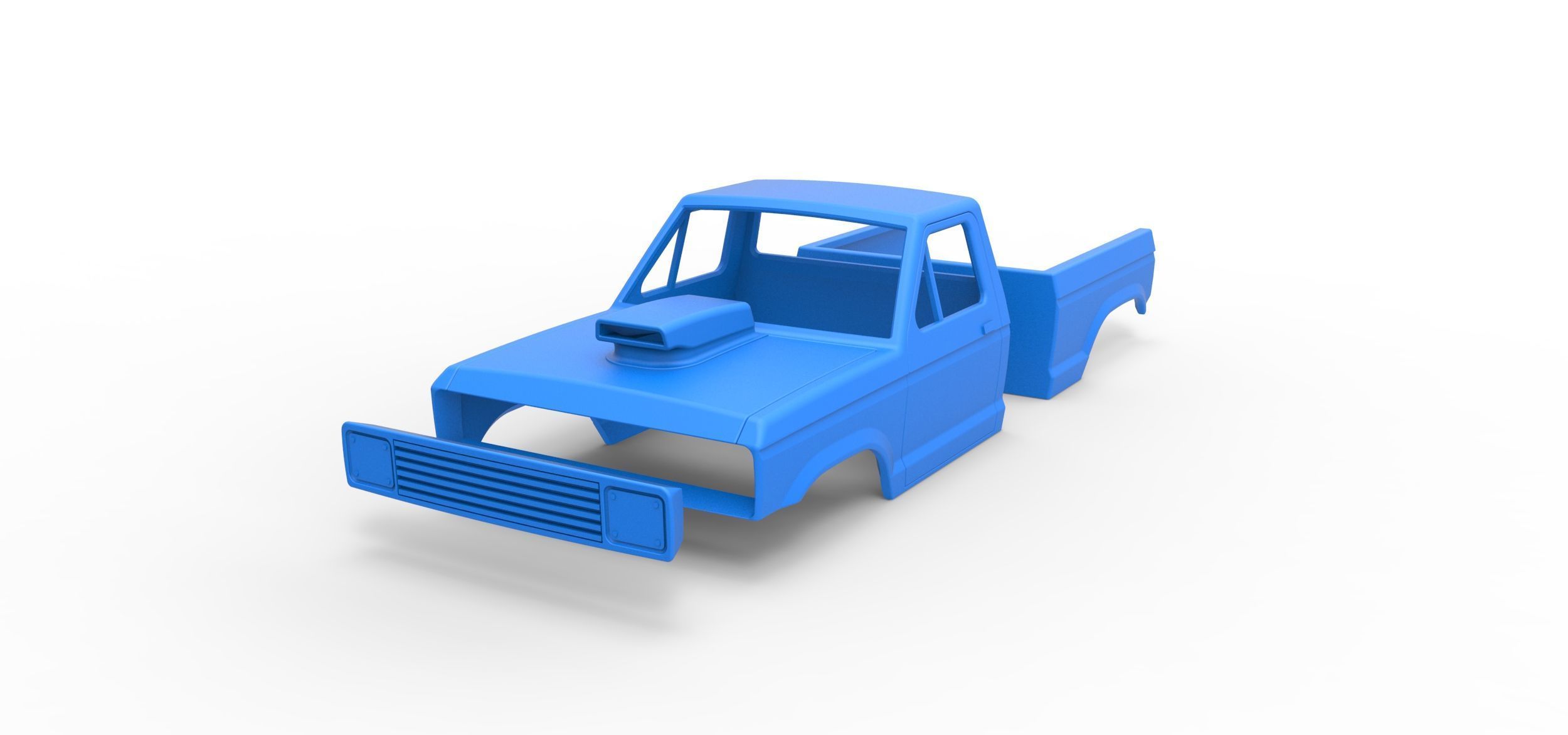 Shell of Mud dragster 4wd Version 2 Scale 1 to 25 3D print model_14