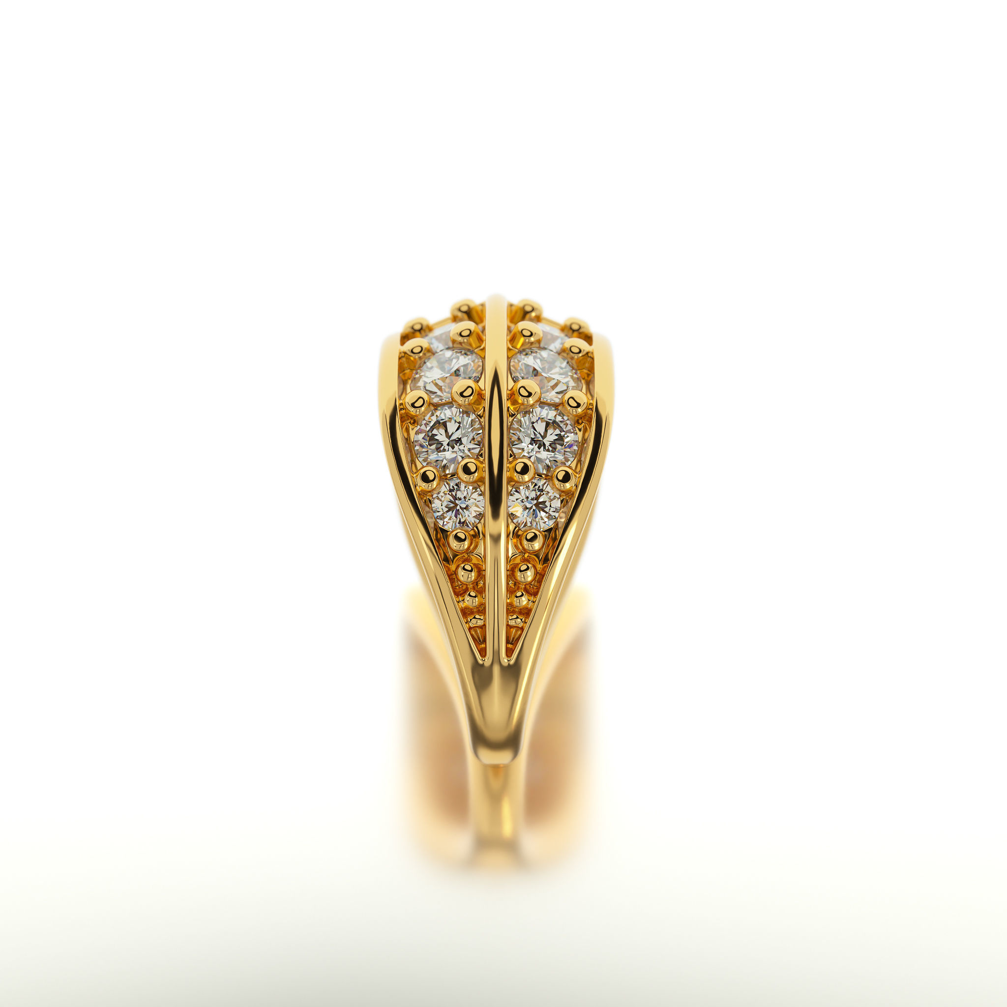 gold bail with diamond for pendant 3D print model_1