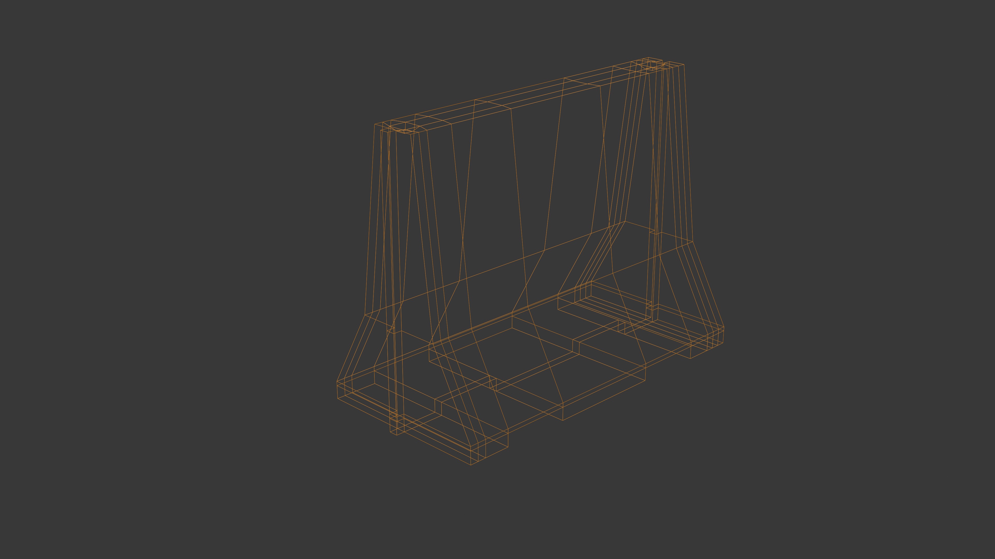 Dirty Concrete Street Barrier Collection Low-poly 3D model_25
