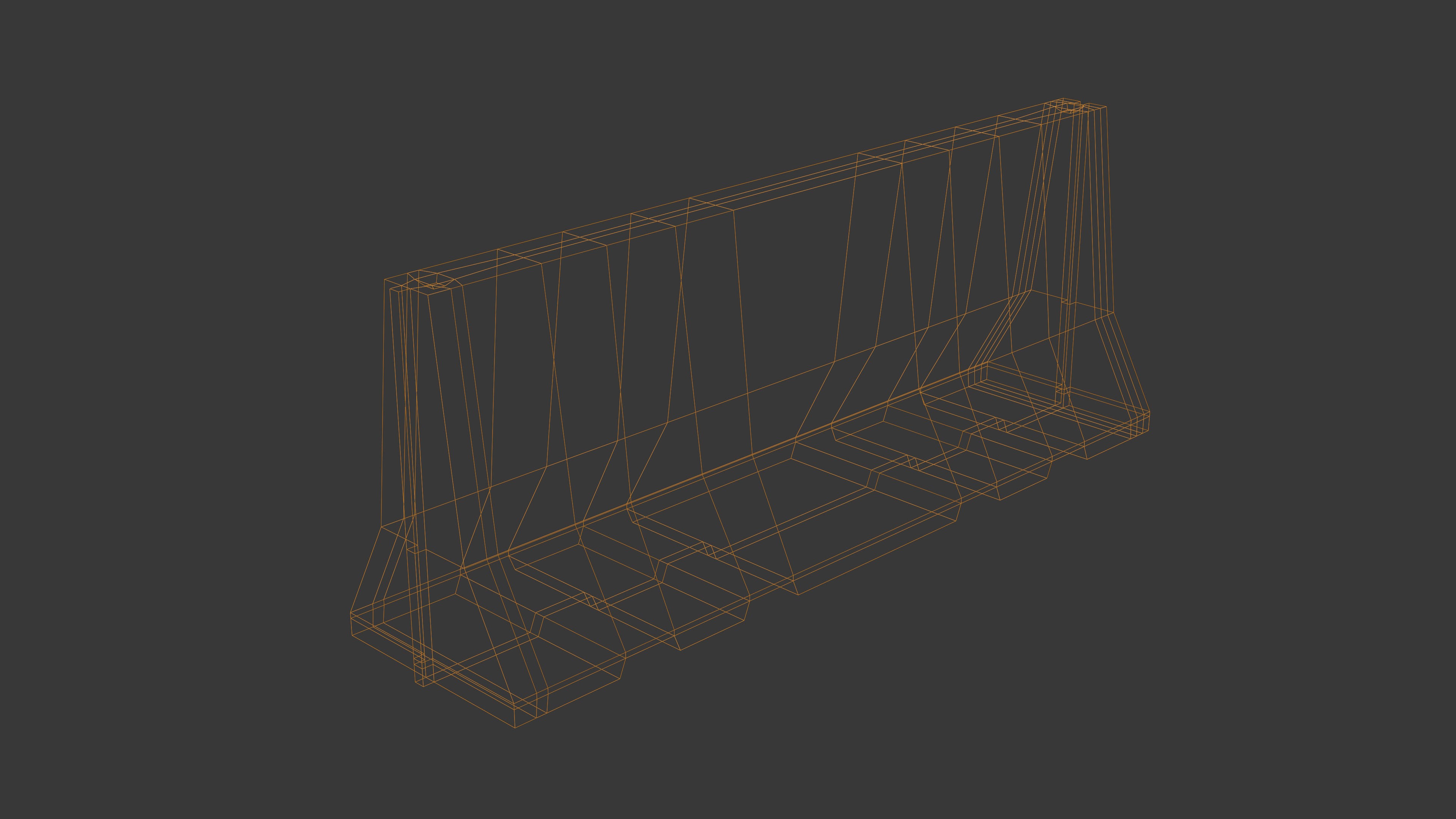 Dirty Concrete Street Barrier Collection Low-poly 3D model_23