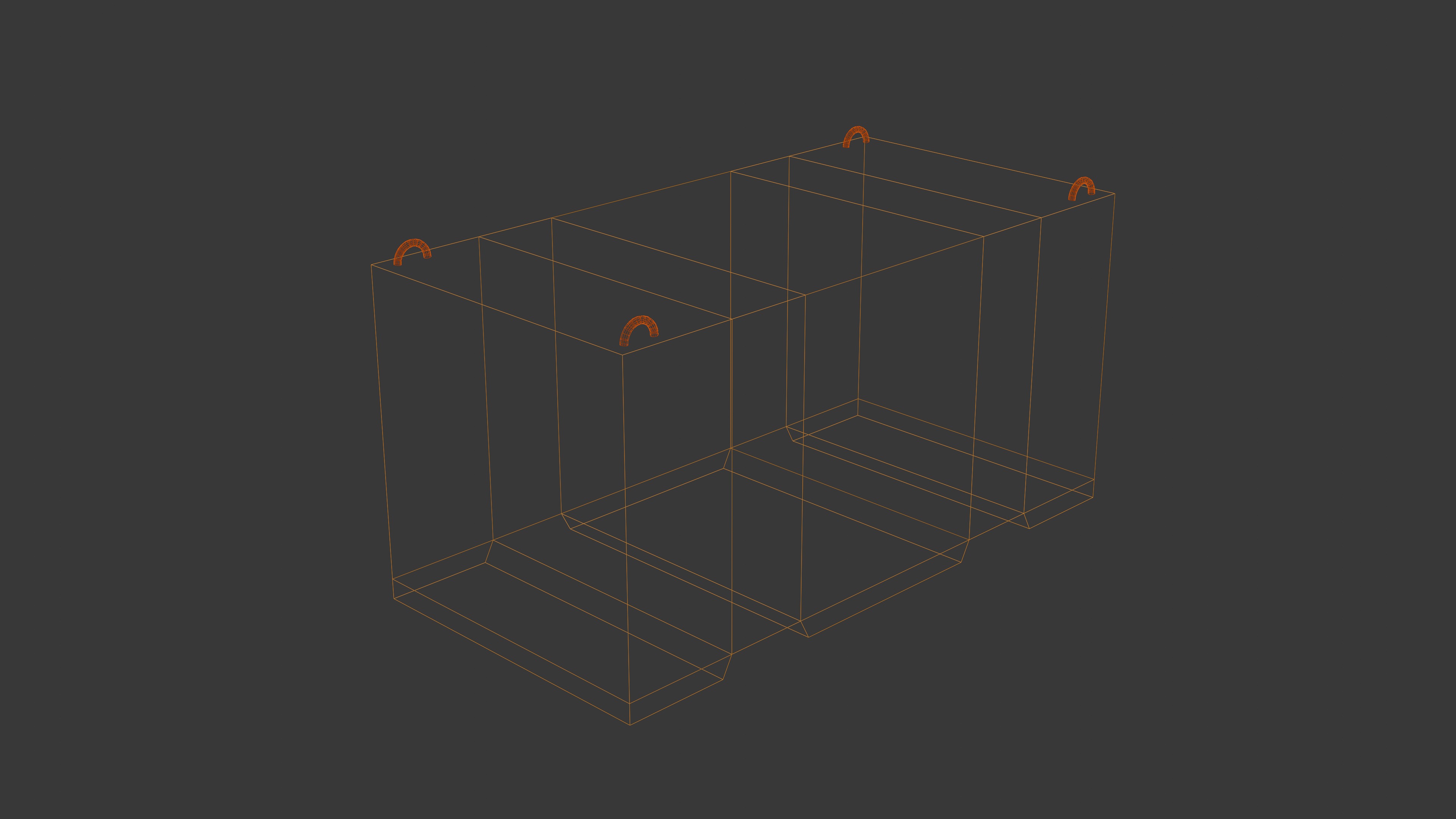 Dirty Concrete Street Barrier Collection Low-poly 3D model_21