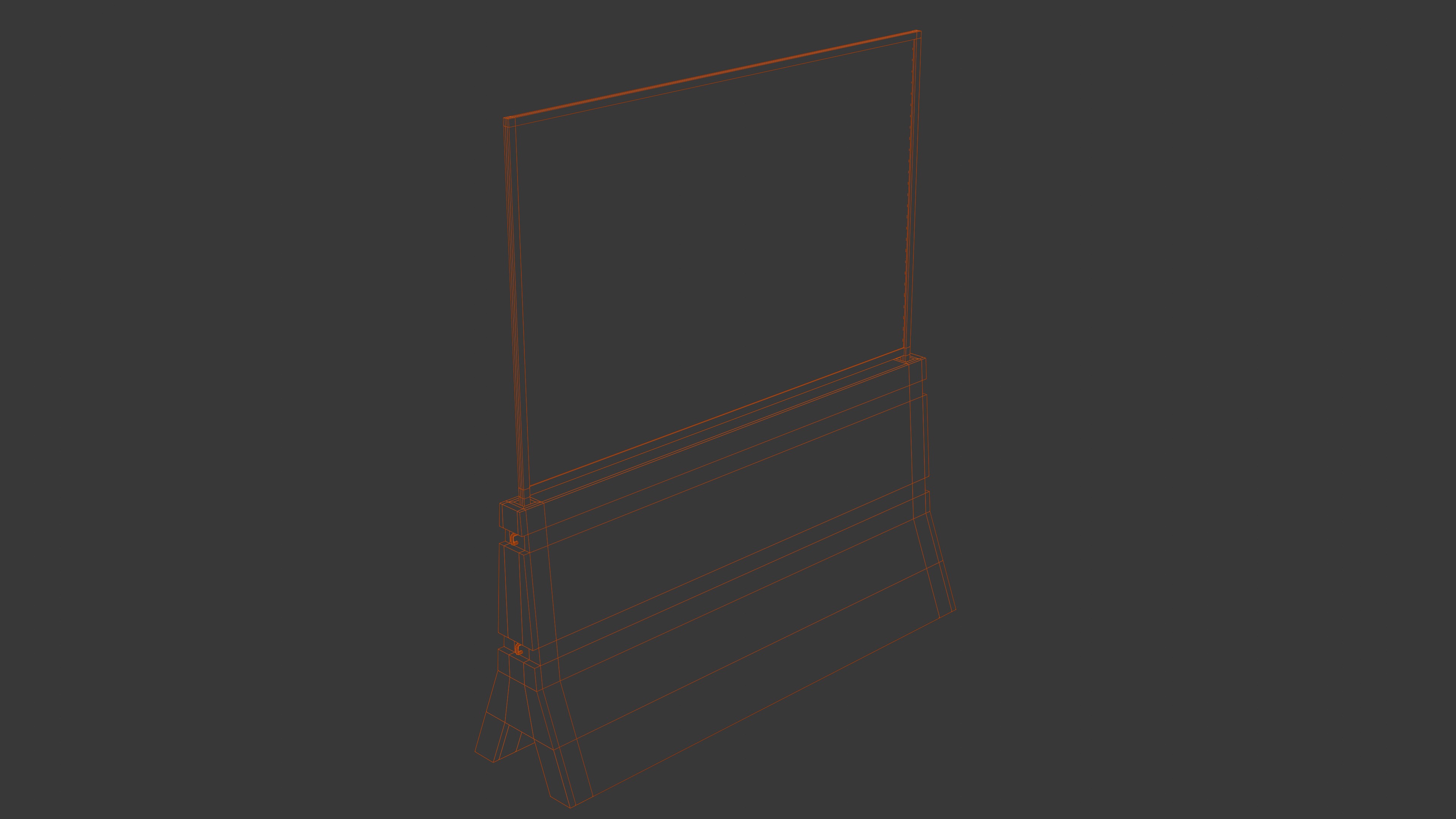 Dirty Concrete Street Barrier Collection Low-poly 3D model_7