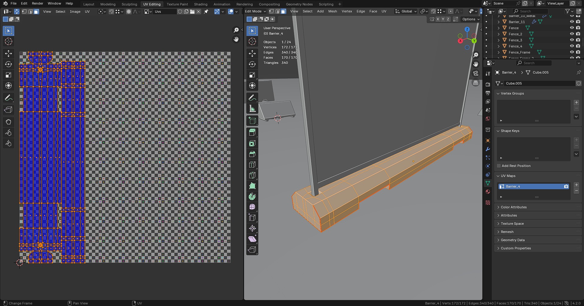 Dirty Concrete Street Barrier Collection Low-poly 3D model_39