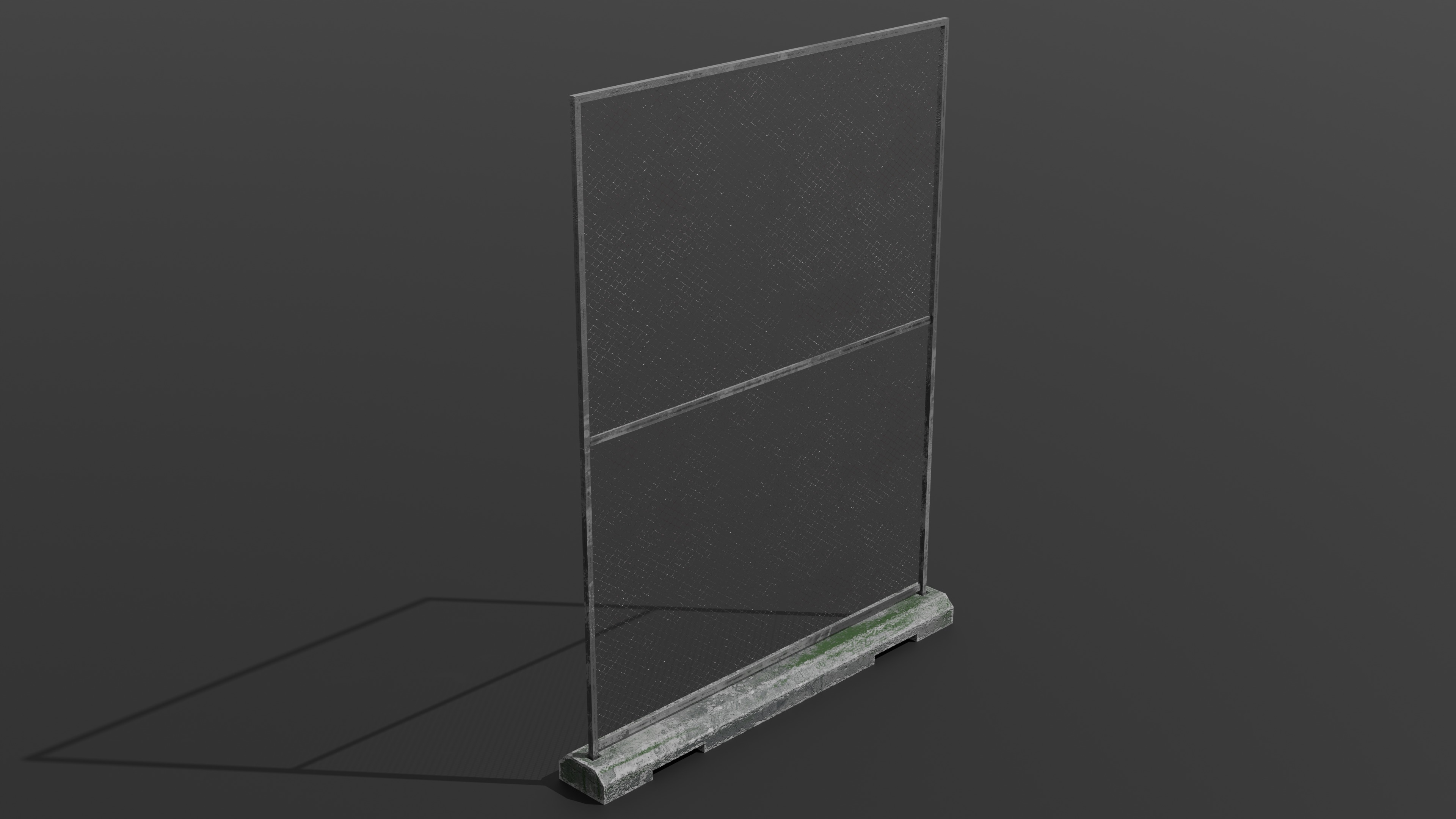 Dirty Concrete Street Barrier Collection Low-poly 3D model_14