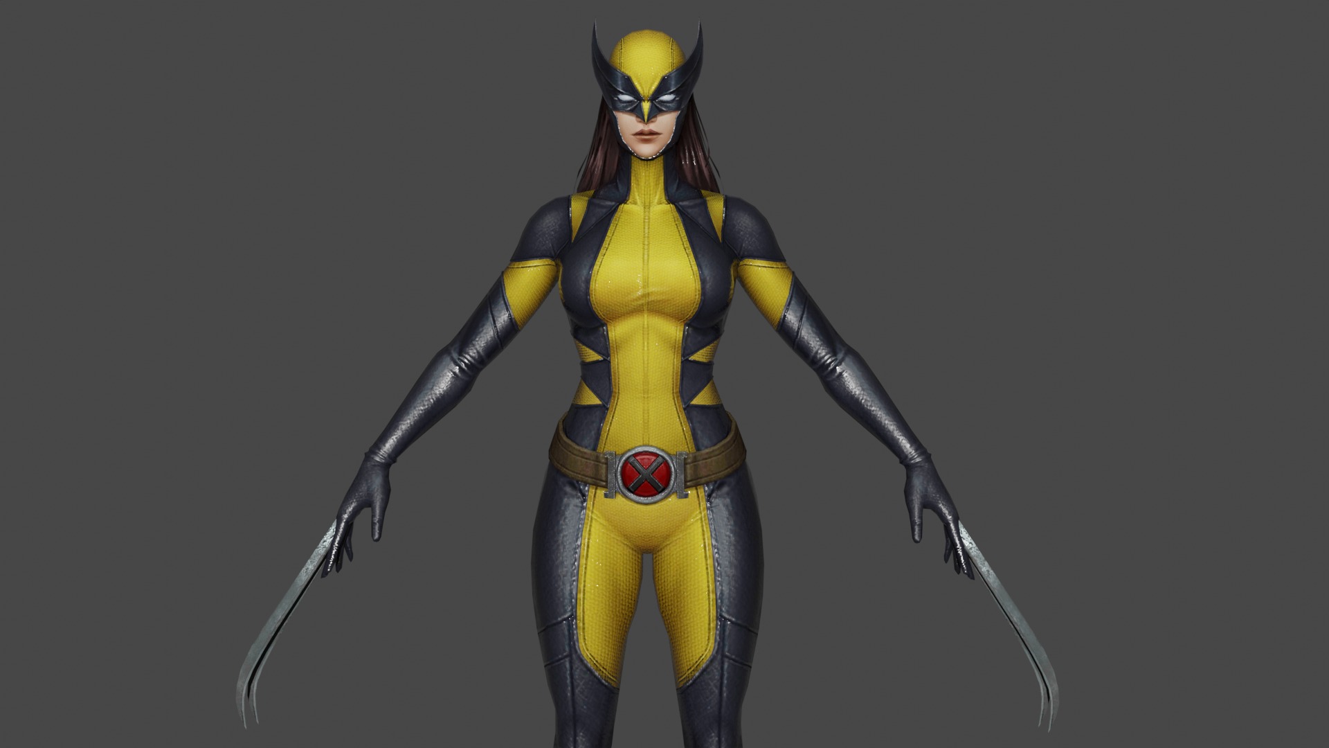 Laura Kinney X23 Low-poly 3D model_1