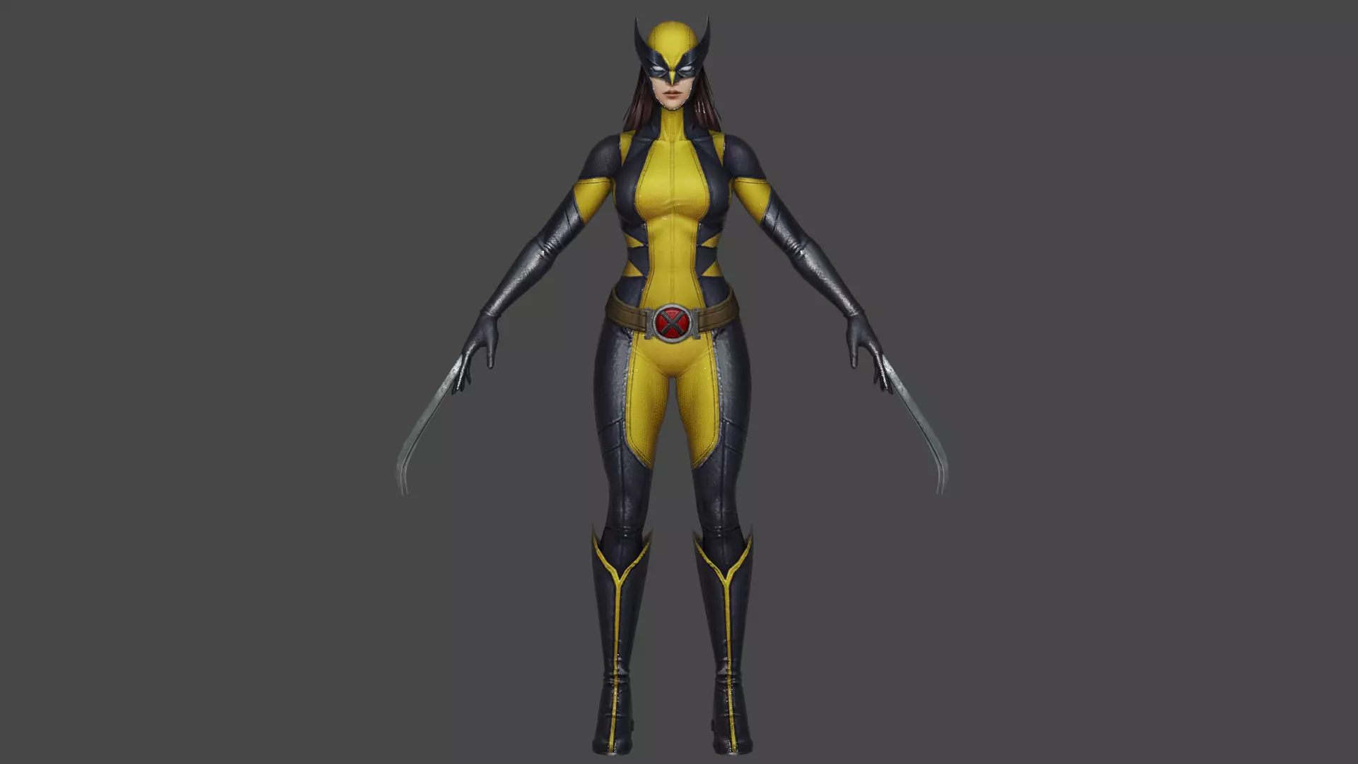 Laura Kinney X23 Low-poly 3D model_0