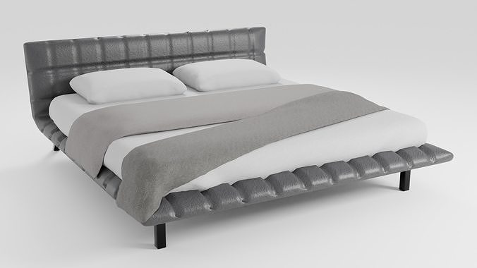 A bed that embodies luxury and modern design 3D model