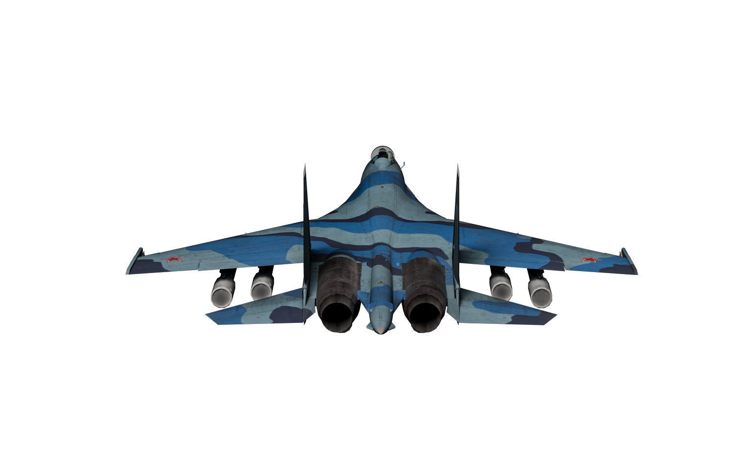  Su-35 Flanker-E Low-poly 3D model_10