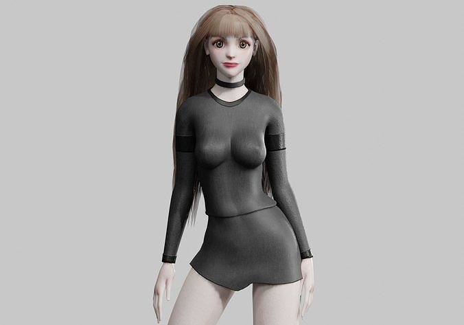 sweet Pretty Woman V35339  Low-poly 3D model