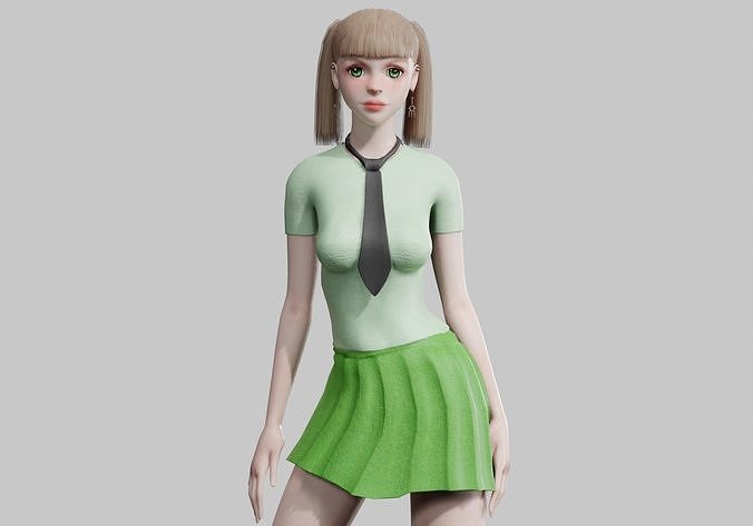sweet Basic Woman V29212  Low-poly 3D model