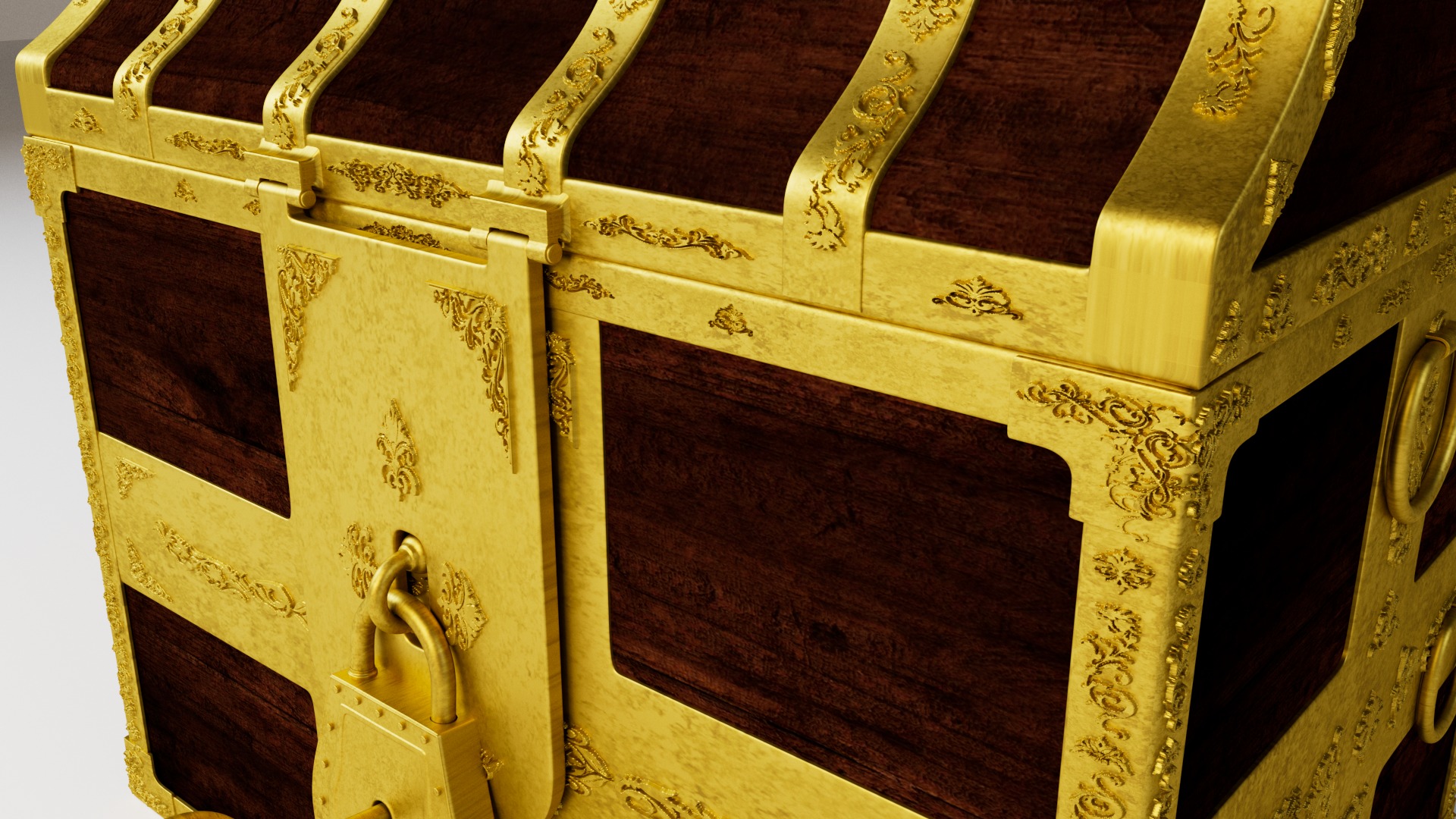 Chest With Gold Coins 3D model_11
