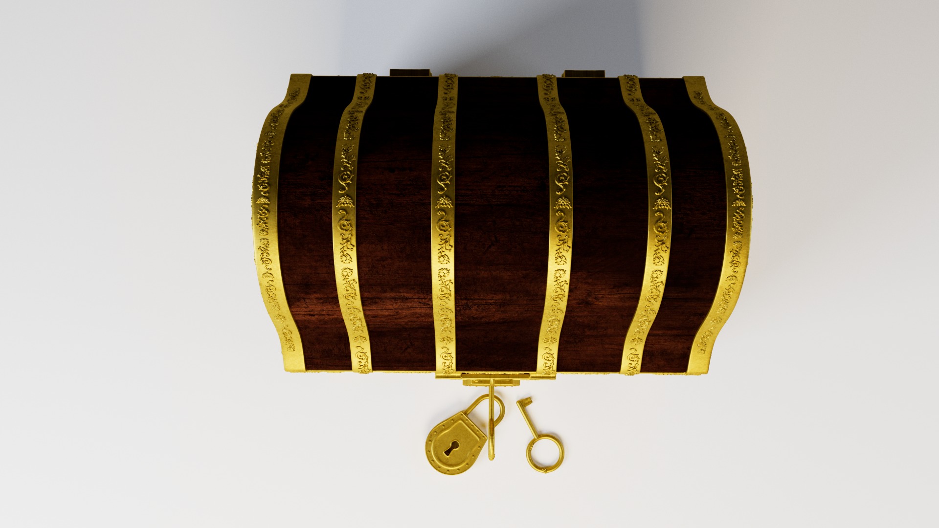 Chest With Gold Coins 3D model_9
