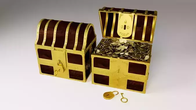 Chest With Gold Coins