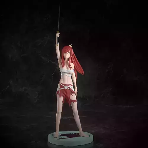 Erza Scarlet - 1vs100 - Fairy tail - Erza - 3D PRINTIG MODEL