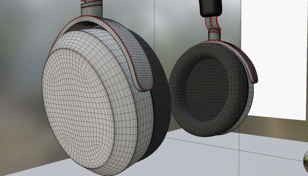 Gaming Headphones Low-poly 3D model_5