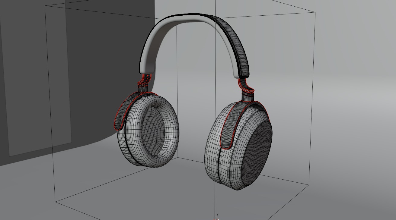 Gaming Headphones Low-poly 3D model_14
