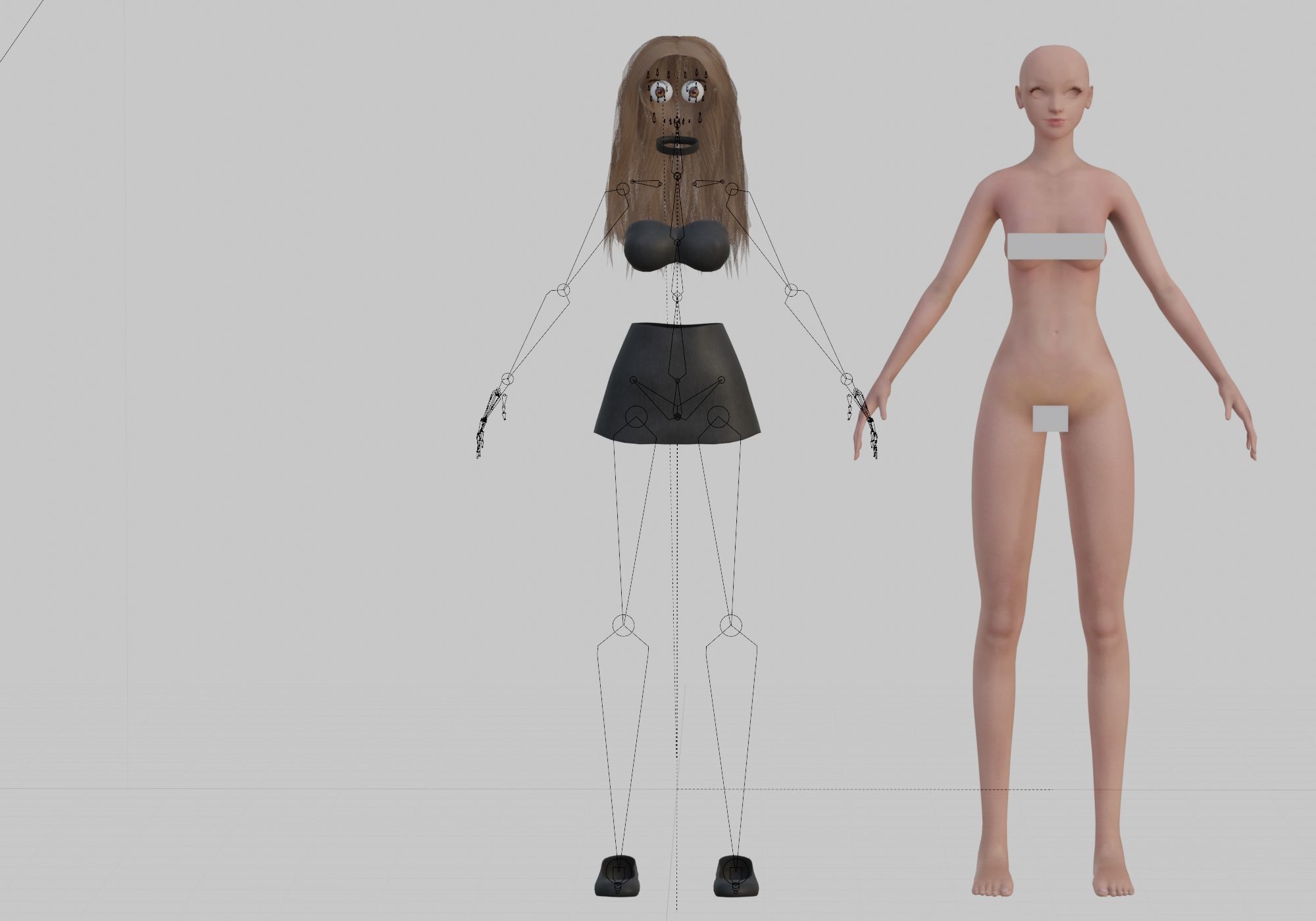 classic Pretty Woman V29250  Low-poly 3D model_8