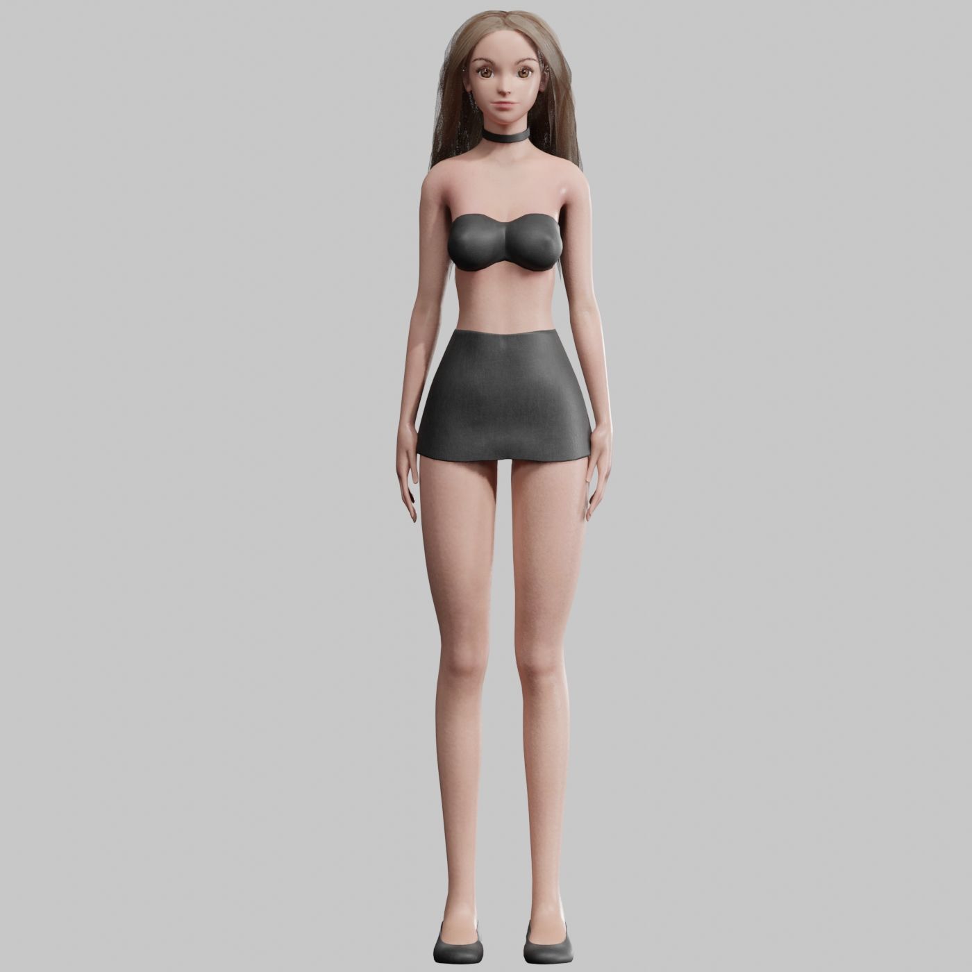 classic Pretty Woman V29250  Low-poly 3D model_9