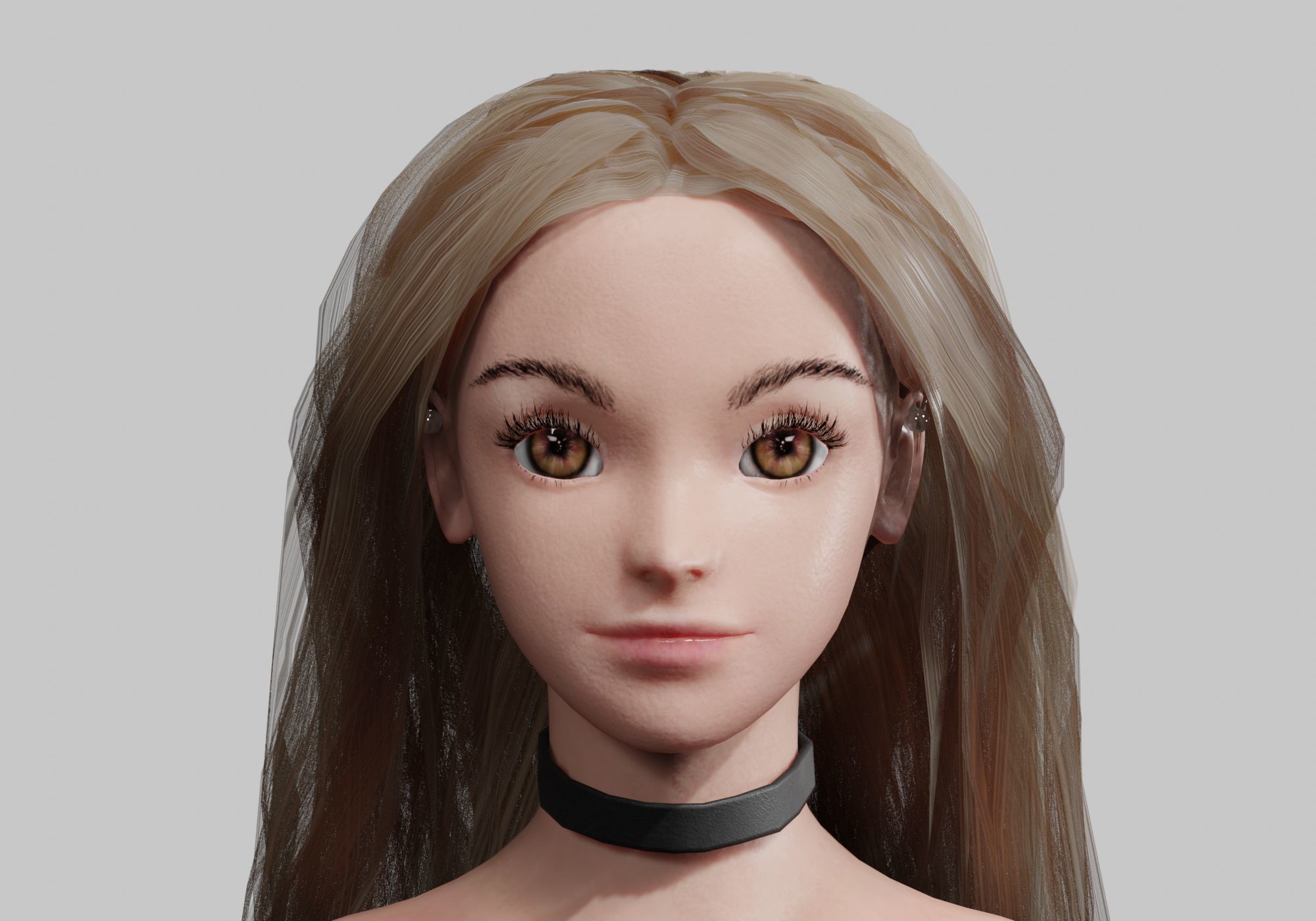 classic Pretty Woman V29250  Low-poly 3D model_2