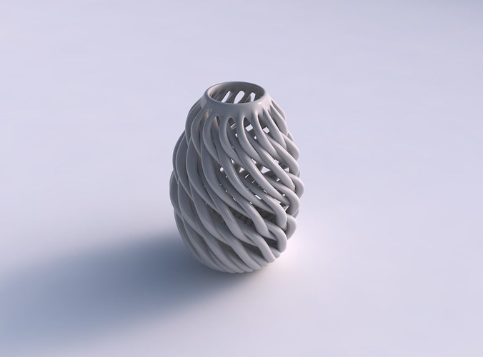 Vase taper with twisted muscle structure twisted and squeezed 3D print model
