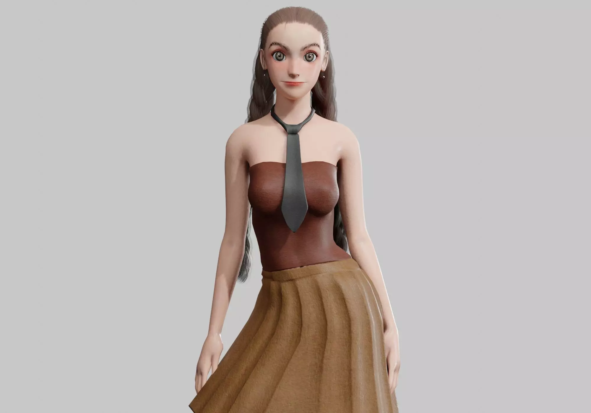 Basic sweet Woman V28290 Low-poly 3D model