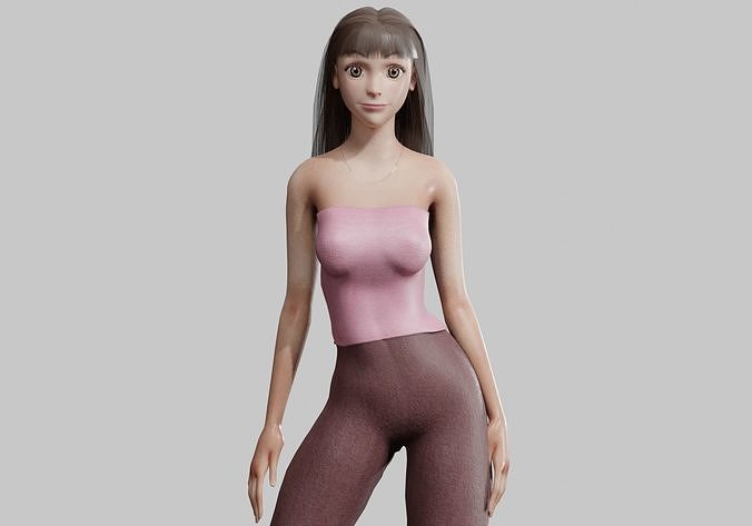 Basic Pretty Woman V30142  Low-poly 3D model