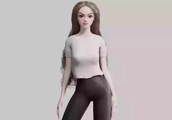 Basic cool woman V35894  Low-poly 3D model Basic cool woman V35894  Low-poly 3D model