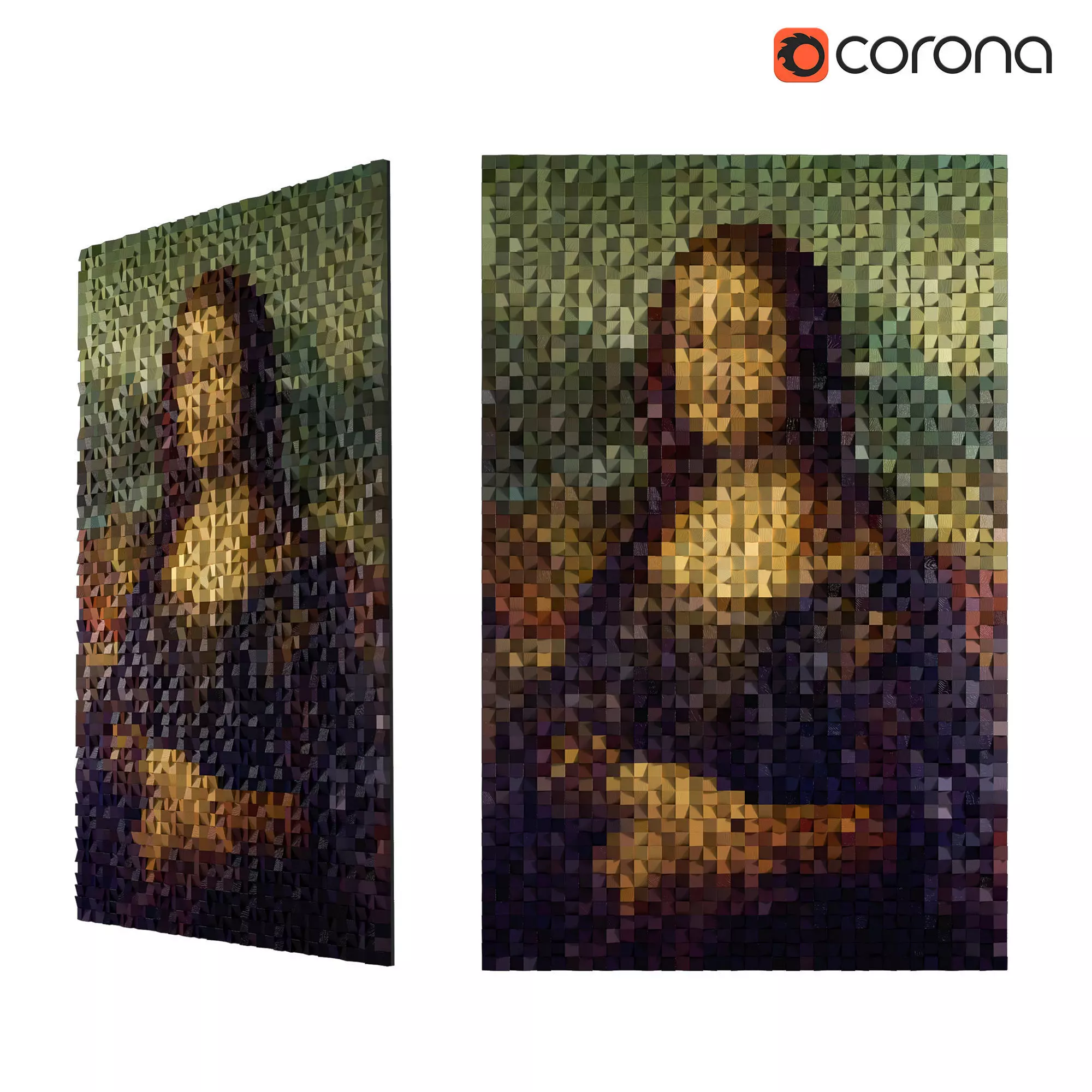 Mona Lisa Wall Decor 3D model_0