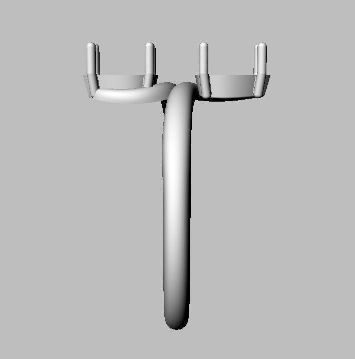 Gemstone Ring 3D print model_14