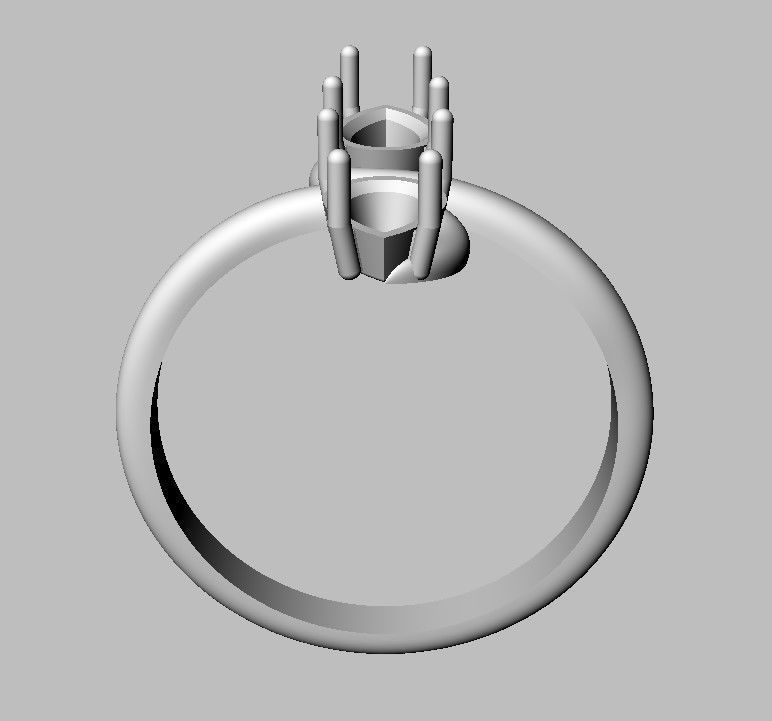 Gemstone Ring 3D print model_13