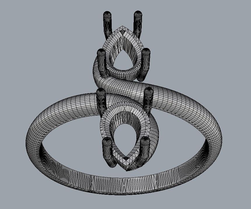 Gemstone Ring 3D print model_15