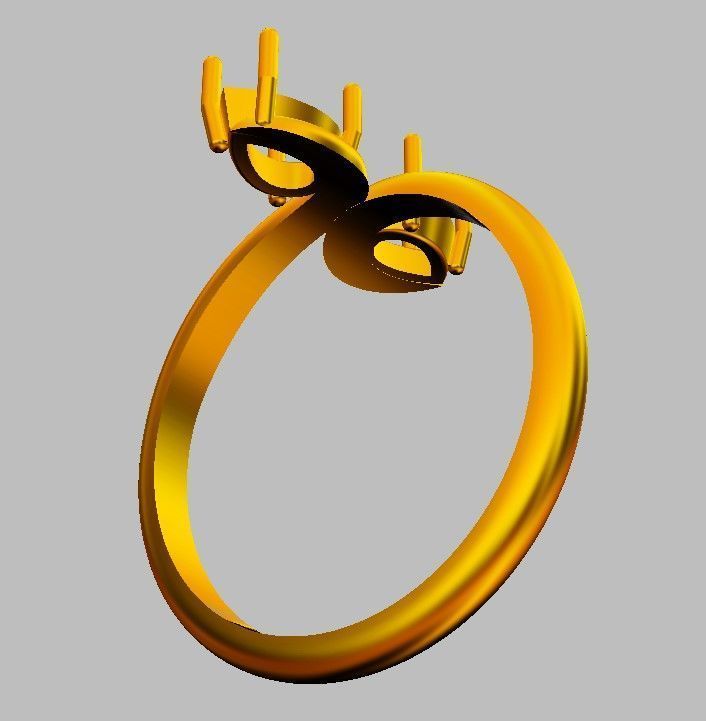 Gemstone Ring 3D print model_25