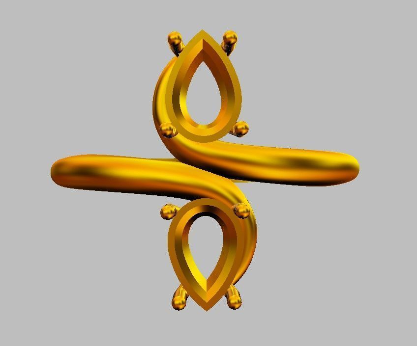 Gemstone Ring 3D print model_24