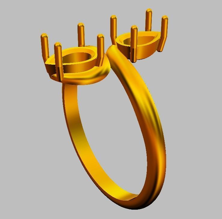 Gemstone Ring 3D print model_23