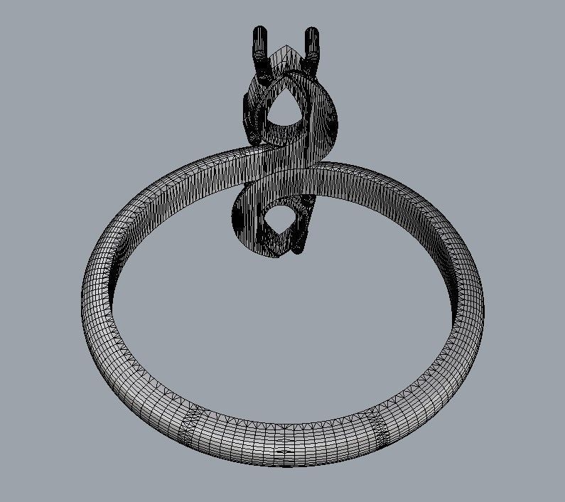 Gemstone Ring 3D print model_19