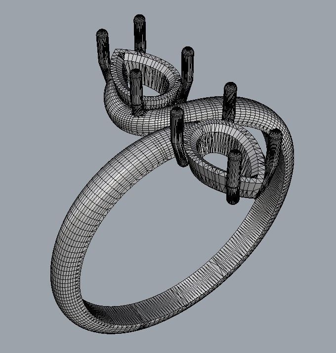 Gemstone Ring 3D print model_17