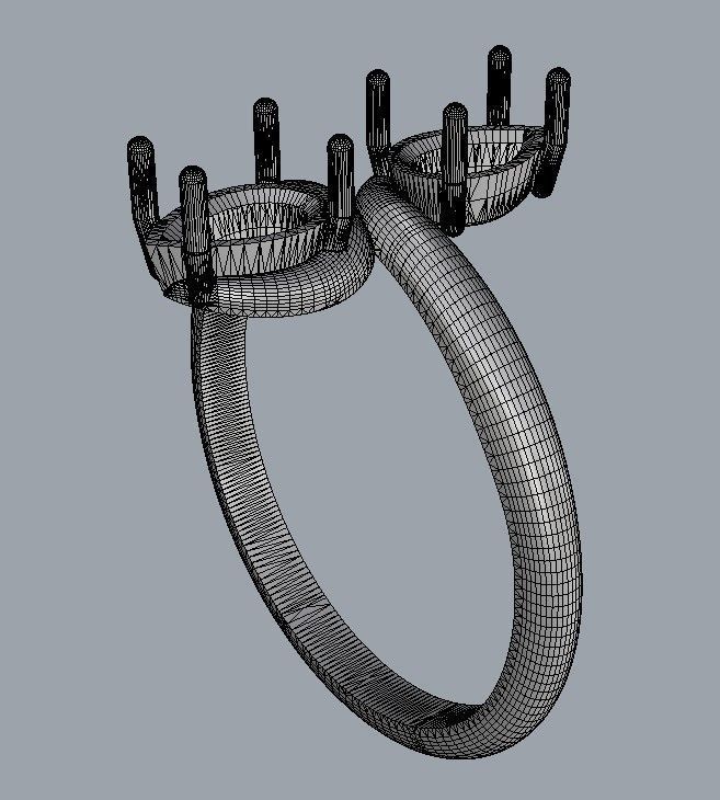 Gemstone Ring 3D print model_18