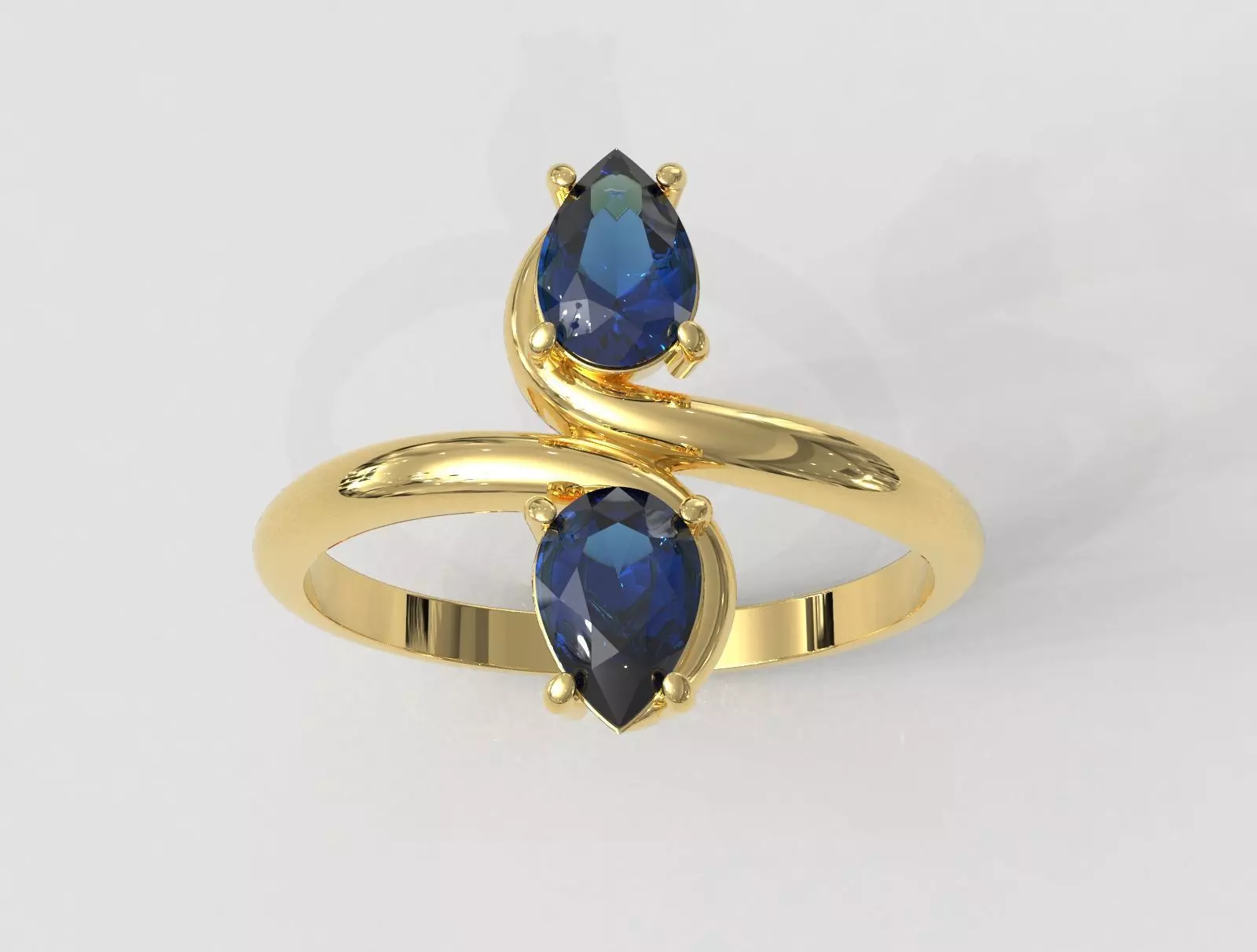 Gemstone Ring 3D print model_0