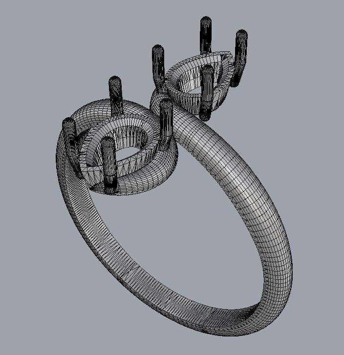Gemstone Ring 3D print model_16