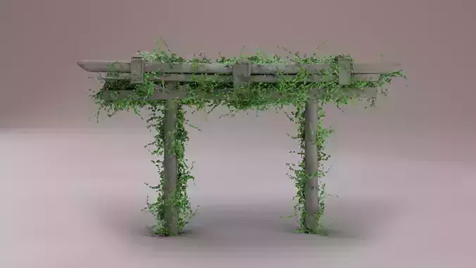 Japanese Archways Ivy-Covered - Set Of 4