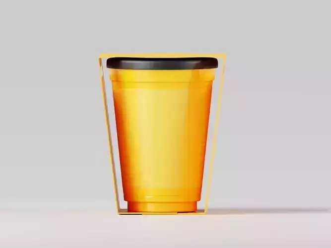 Single Plastic Cup 3D Model