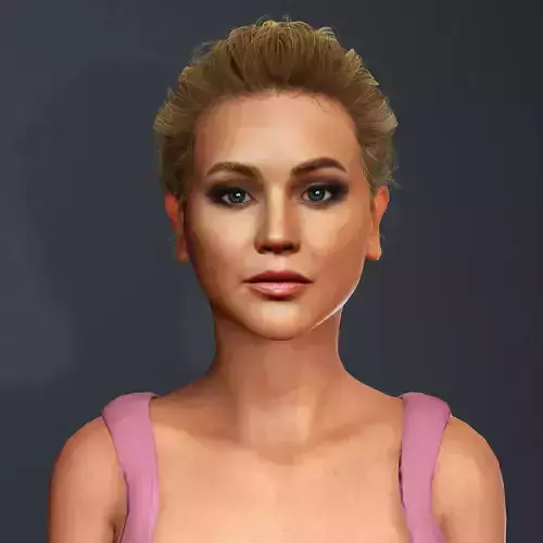 Jennifer Lawrence Character  Low-poly 3D model