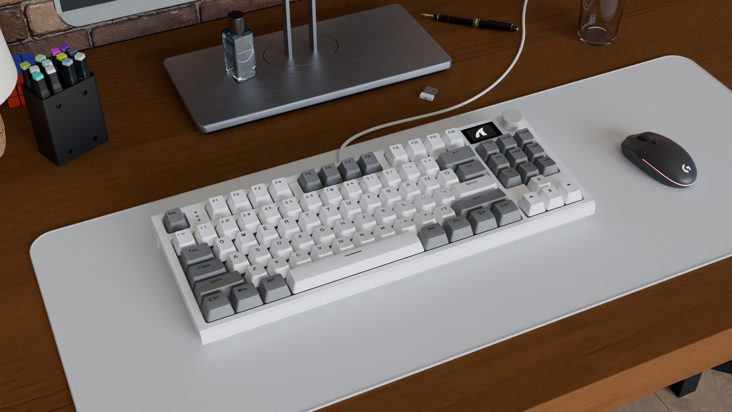 keyboard Attack Shark k86 3D model_2