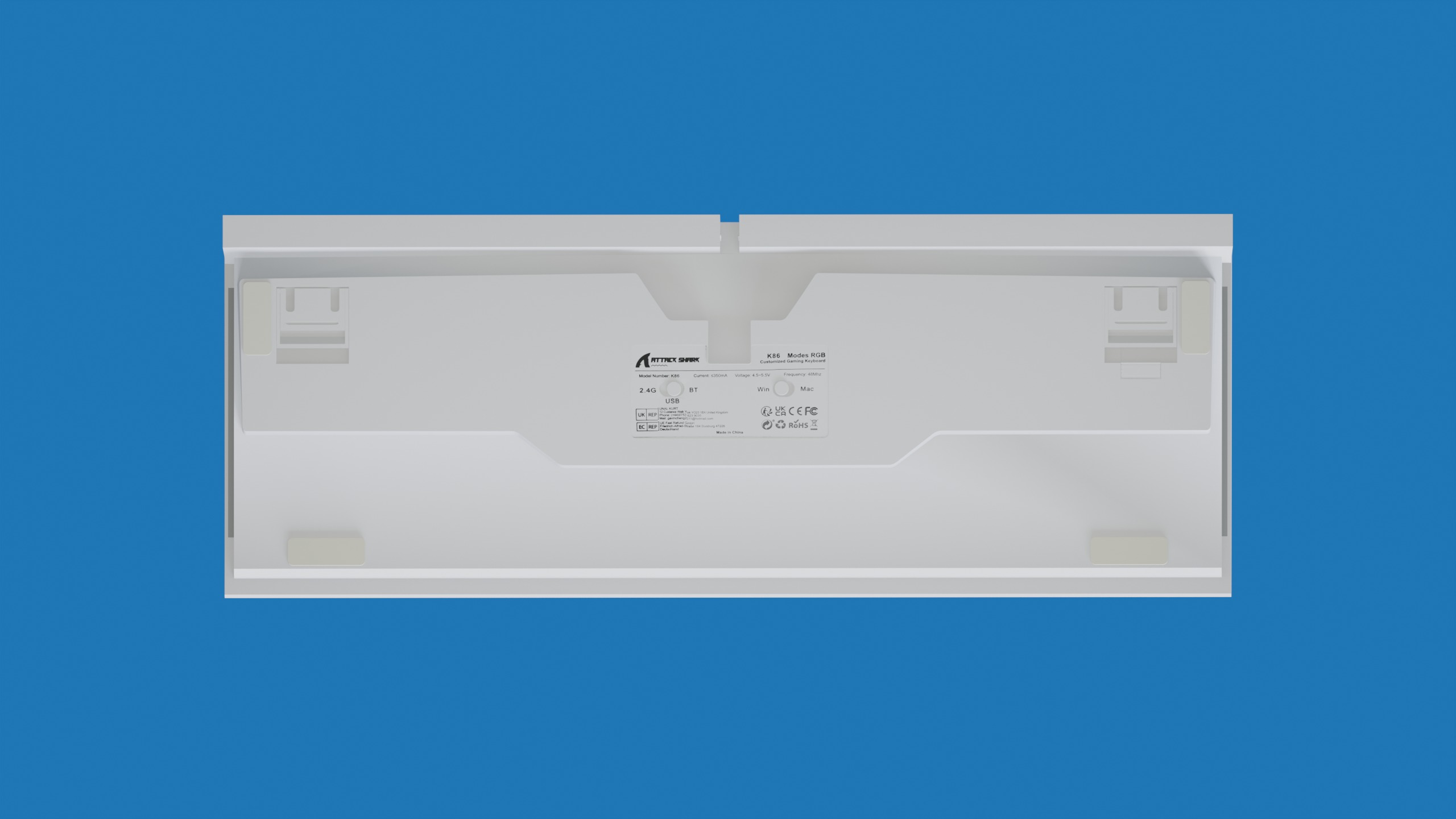 keyboard Attack Shark k86 3D model_5