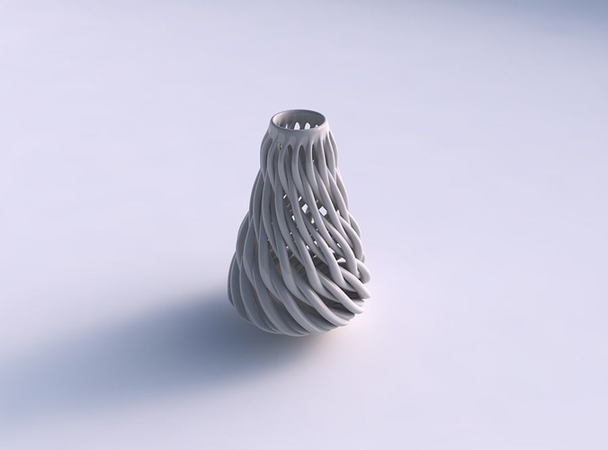 Vase taper with twisted muscle structure wide middle